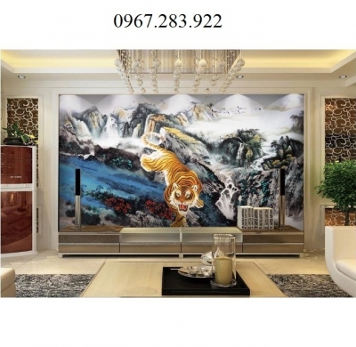 Tranh 3D- Tranh hổ rừng