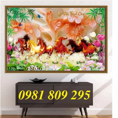 tranh gạch 3d ngựa - gạch tranh mã đáo thành công