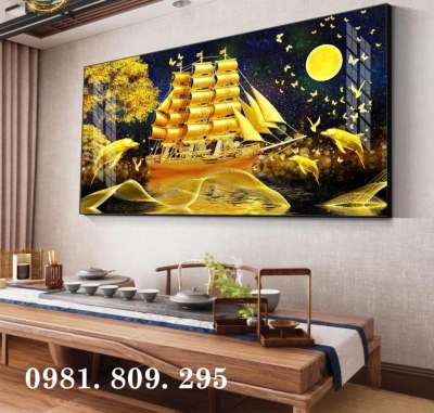Tranh gạch men thuyền buồm