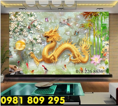 Tranh gạch rồng - gạch tranh ốp tường 3d