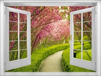 Tranh cửa sổ 3d - tranh gạch 3d cửa sổ - LDS32