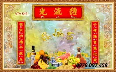 Tranh dán tường phòng thờ - gạch tranh 3D
