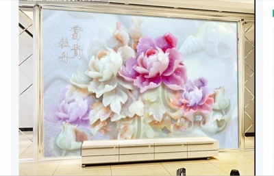 Tranh gạch- Tranh hoa mẫu đơn