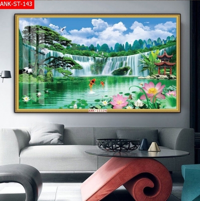 Tranh gạch 3d phong cảnh phòng khách - BVV75