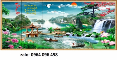 Tranh gạch phông cảnh đồng quê 3d - KCN32