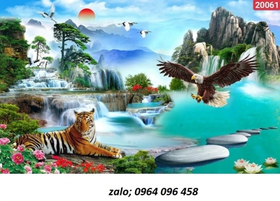 Tranh gạch men 3d phong thủy tuổi dần - BMN43