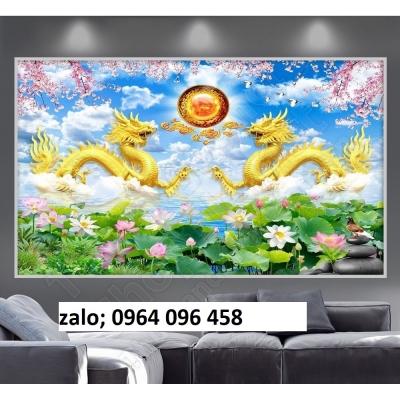 Tranh gạch 3d rồng phượng - NCVC633