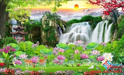 Tranh gạch 3d phong cảnh thiên nhiên - DCB65