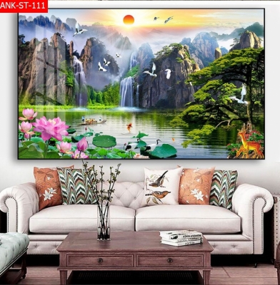 Tranh gạch men 3d phòng khách đẹp - 4FCVB