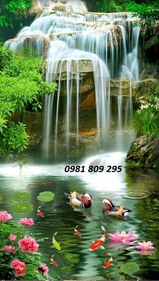 tranh phong cảnh 3d làng quê