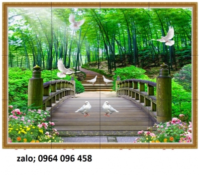 Tranh gạch 3d phong cảnh tre trúc - SLN55