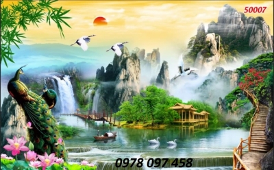 Gạch tranh 3D - tranh phong cảnh