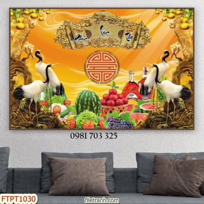 Tranh phòng thờ, tranh gạch men 3D