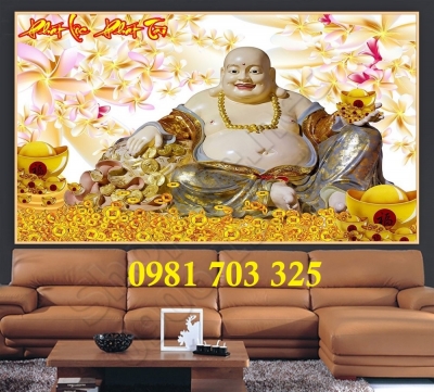 Tranh phật di lặc, tranh gạch men