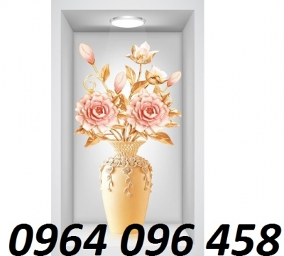 Tranh gạch men 3d ốp tường bình hoa - 789CNVV