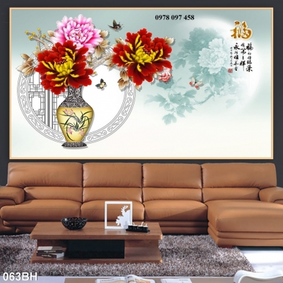 Tranh gạch phòng khách
