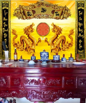 Tranh phòng thờ- tranh gạch 3D ốp tường