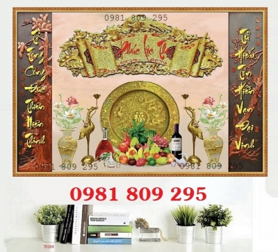 Gạch tranh , tranh gạch men phòng thờ