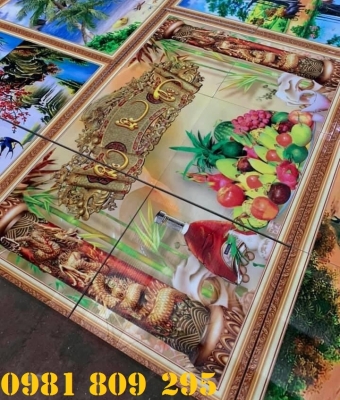 Tranh gạch trang trí phòng thờ , gạch 3d