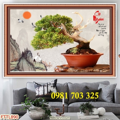 Gạch tranh đẹp hoa mai vàng