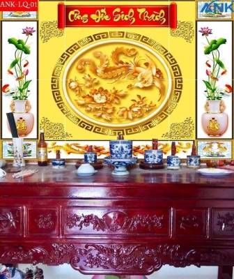 Tranh gạch 3d phòng thờ - XCCC55