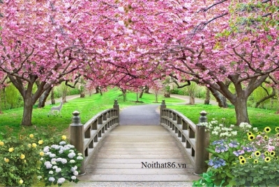 Tranh gạch men hoa đào HP0824