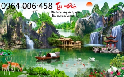 Tranh cảnh đồng quê tranh gạch 3d đồng quê HGF9