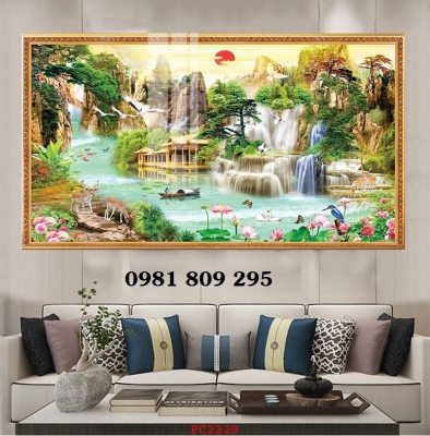 Tranh gạch phòng khách, tranh tường, gạch trang trí  F5938