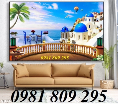 Thuận buồm xuôi gió , tranh gạch 3d thuyền