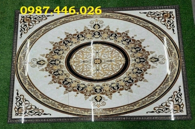 Gạch nền thảm gạch trang trí khắc vàng HP9822