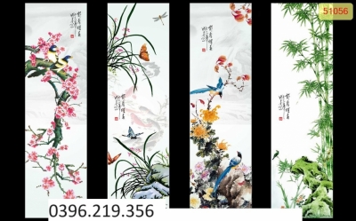 Tranh gạch tứ quý đẹp trang trí