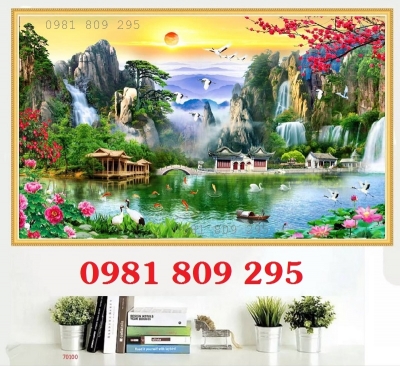 Tranh gạch ốp phòng khách