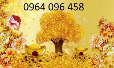 Gạch tranh 3d ốp tường cây kim tiền - 322XCC