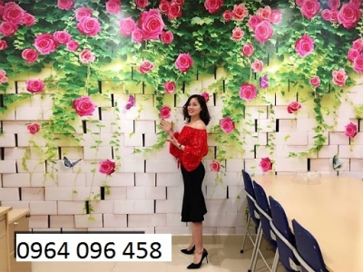 tranh gạch 3d - tranh hoa hồng - NC23