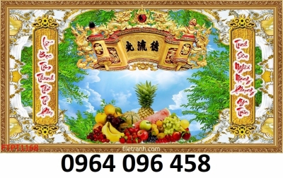 Tranh gạch 3d ốp tường phòng thờ - HNBM9