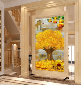 gạch ốp tường 3d cây tiền vàn - TV33