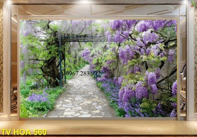 Tranh hoa nghệ thuật gạch men trang trí