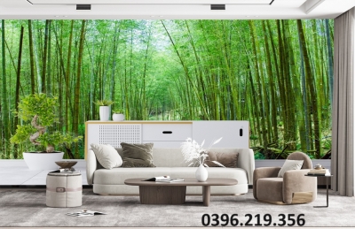Gạch tranh tre trúc đẹp trang trí