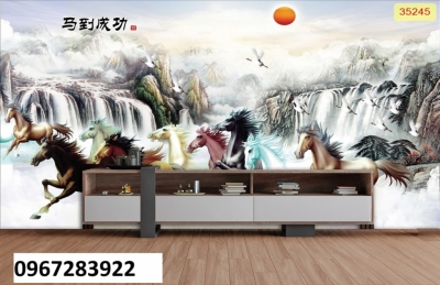 Tranh gạch đẹp trang trí ngựa mã đáo