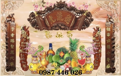 Tranh gạch men phòng thờ HP0822