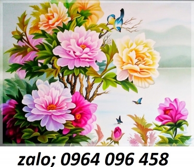 Tranh gạch 3d hoa mẫu đơn - HC4