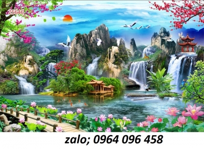 Tranh cảnh thiên nhiên tranh gạch 3d ốp tường - 032SB