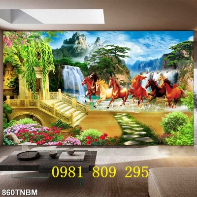 Tranh gạch ngựa 3d  , tranh 3d cao cấp