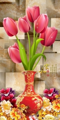 Tranh gạch 3d phong khách - FCF4