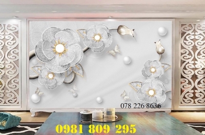 Tranh gạch - gạch 3d tùng hạc trang trí AHG8