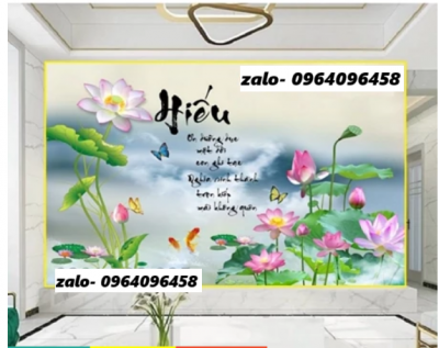 Tranh gạch 3d phong cảnh cá chép hoa sen - C5433