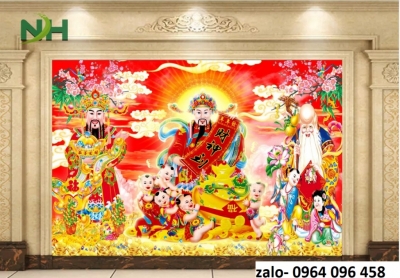 Tranh gạch 3d phúc lộc thọ - MXC2