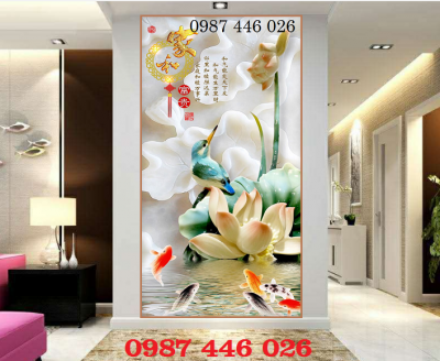 Tranh gạch men hoa sen HP97232