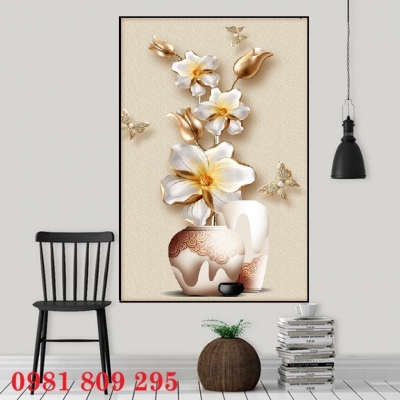 Gạch trang trí 3d bình hoa ốp hiên nhà , sảnh