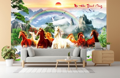 Tranh gạch men mã đáo phong thủy